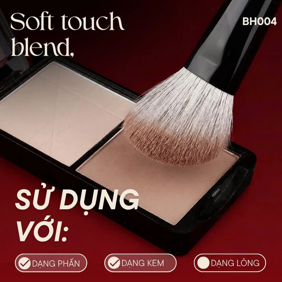 Cọ Đánh Khối Cho Phấn Dạng Nén Kem Phấn Cao Cấp BH Cosmetics Angled Contour BH004