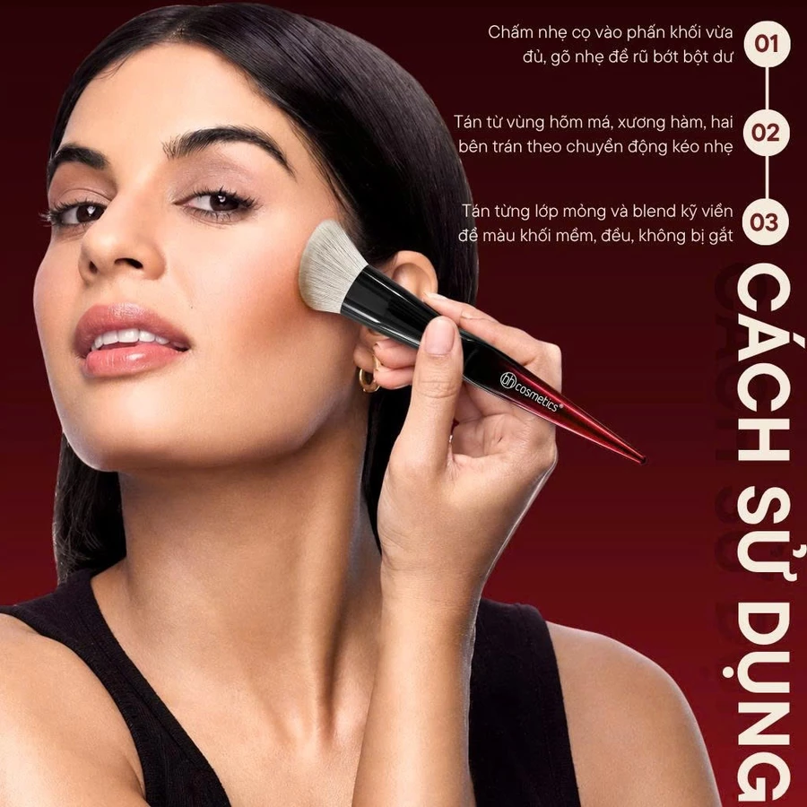 Cọ Đánh Khối Cho Phấn Dạng Nén Kem Phấn Cao Cấp BH Cosmetics Angled Contour BH004