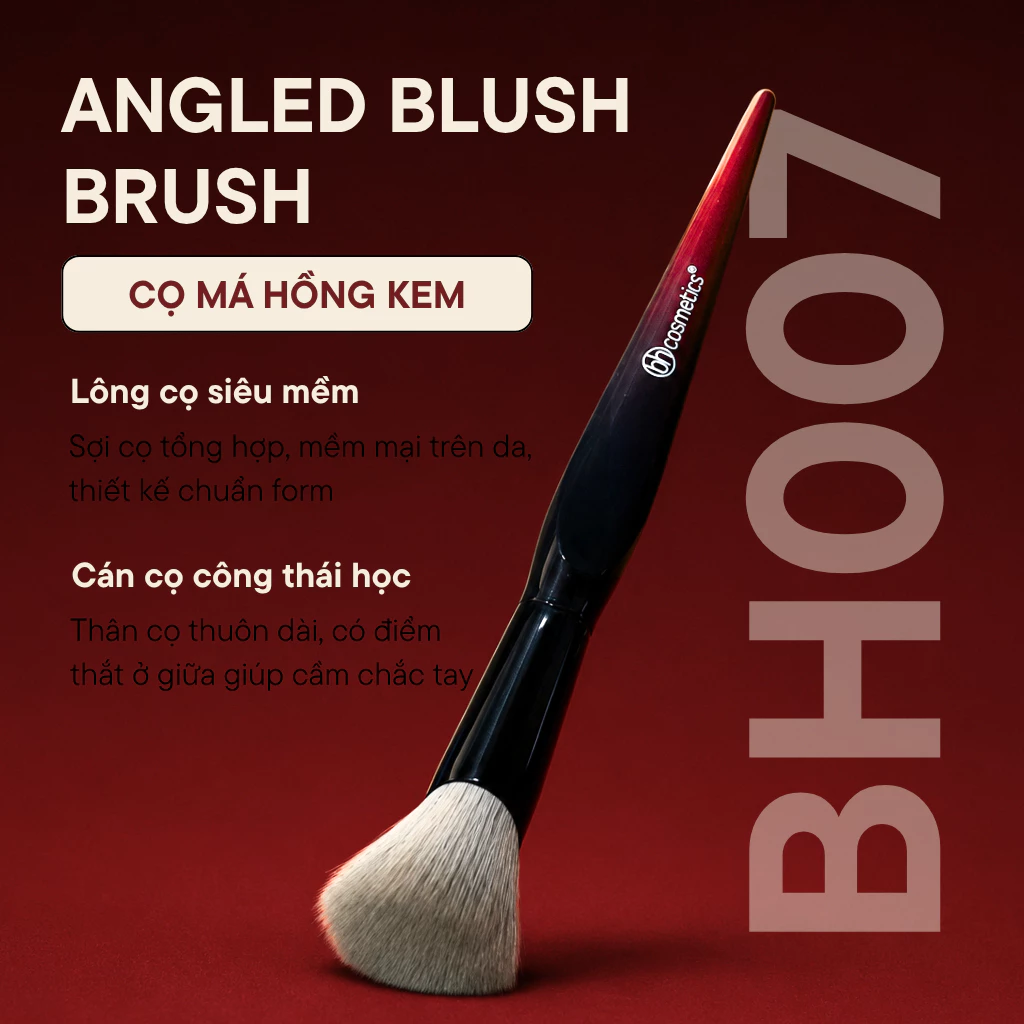 Cọ Trang Điểm Tạo Khối Cọ Má Hồng Setting Bh Cosmetics Angled Blush Brush BH007