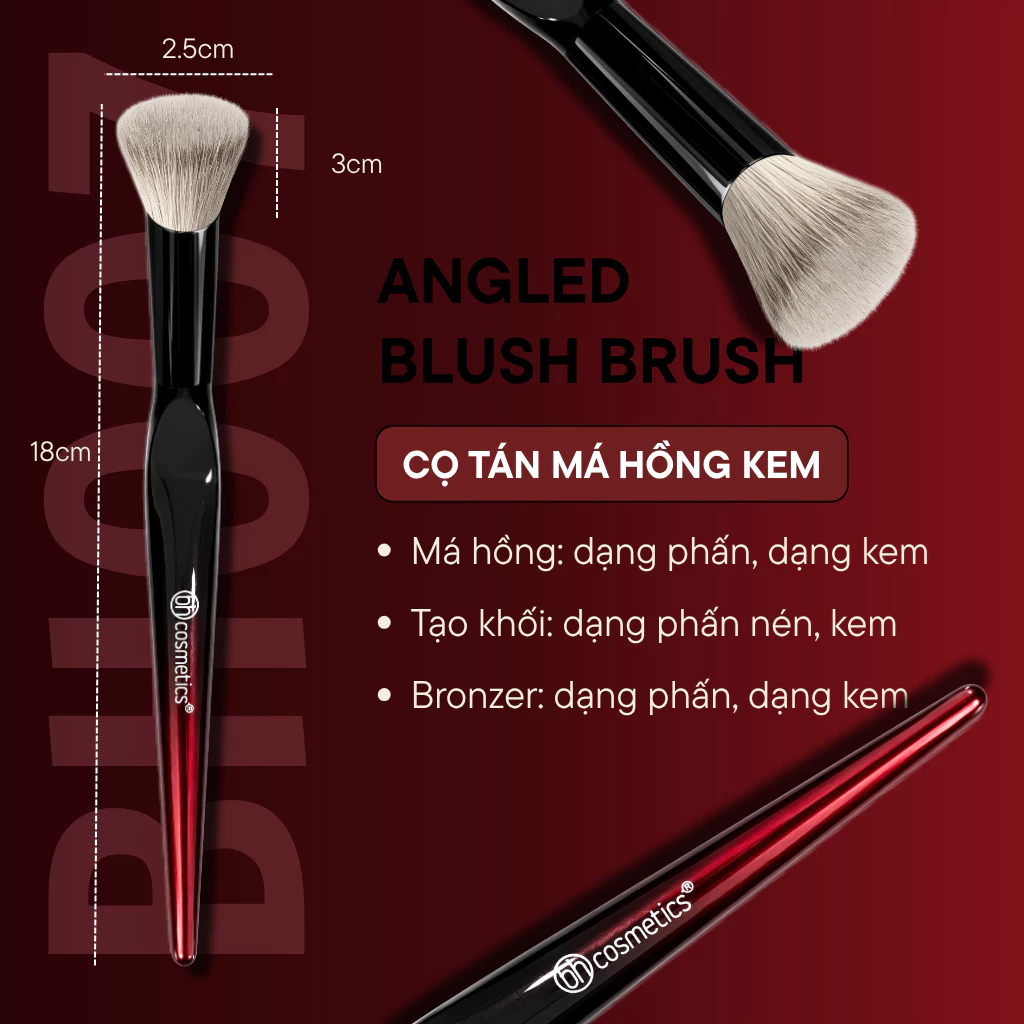 Cọ Trang Điểm Tạo Khối Cọ Má Hồng Setting Bh Cosmetics Angled Blush Brush BH007