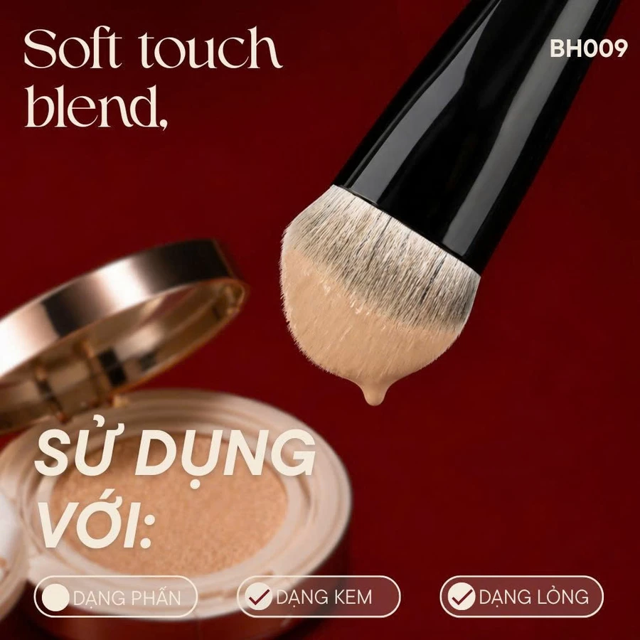 Cọ Kem Nền Lỏng Má Hồng Kem BH Cosmetics Triangular Sloped Foundation Brush BH009