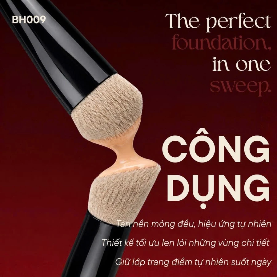 Cọ Kem Nền Lỏng Má Hồng Kem BH Cosmetics Triangular Sloped Foundation Brush BH009