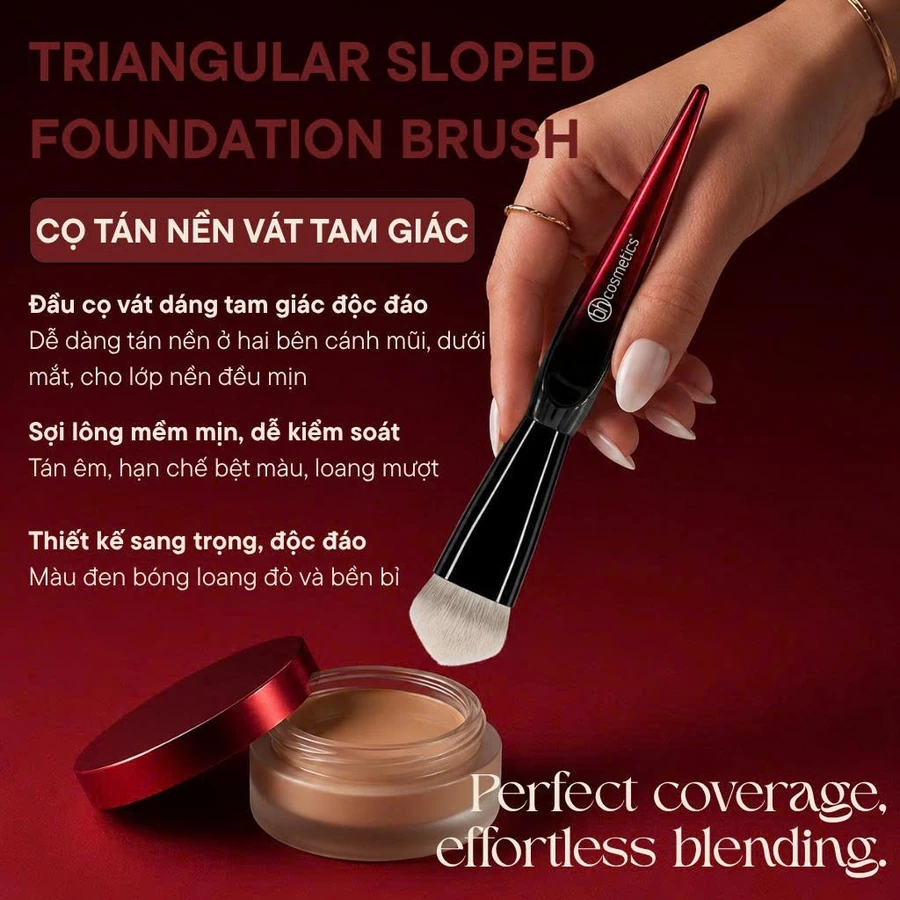 Cọ Kem Nền Lỏng Má Hồng Kem BH Cosmetics Triangular Sloped Foundation Brush BH009