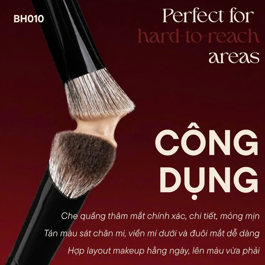 Cọ Che Khuyết Điểm Tam Giác Cọ Highlight Sáng BH COSMETICS Triangular Sloped Highlighter BH010