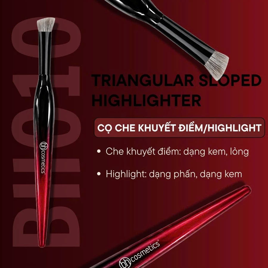 Cọ Che Khuyết Điểm Tam Giác Cọ Highlight Sáng BH COSMETICS Triangular Sloped Highlighter BH010