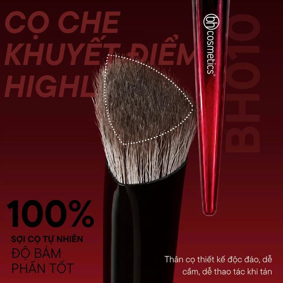 Cọ Che Khuyết Điểm Tam Giác Cọ Highlight Sáng BH COSMETICS Triangular Sloped Highlighter BH010