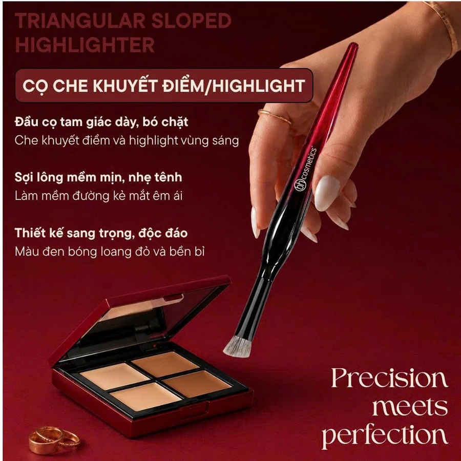 Cọ Che Khuyết Điểm Tam Giác Cọ Highlight Sáng BH COSMETICS Triangular Sloped Highlighter BH010