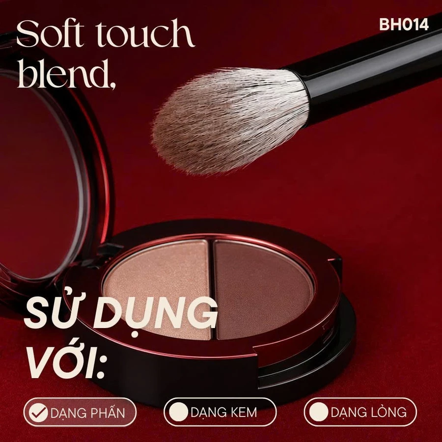 Cọ Blend Tán Bầu Mắt Hình Ngọn Lửa Tán Phấn Highlight BH Cosmetics TAPERED HIGHLIGHTER BH014