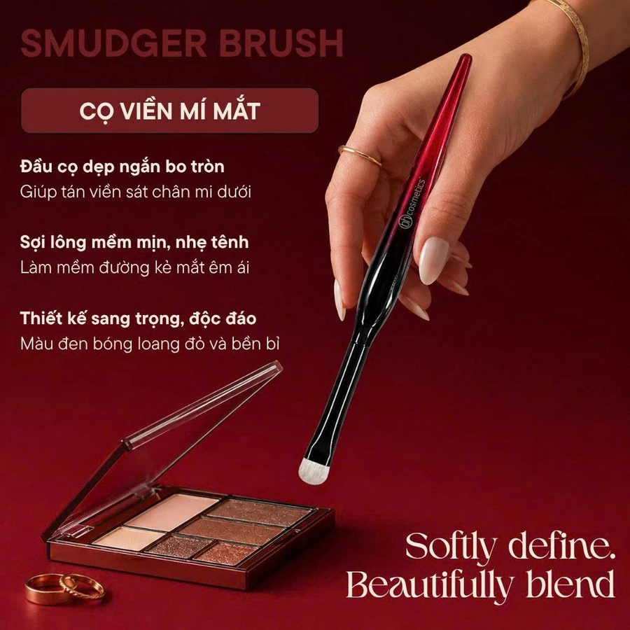 Cọ Trang Điểm Viền Và Tán Mắt Dưới BH Cosmetics SMUDGER BH016