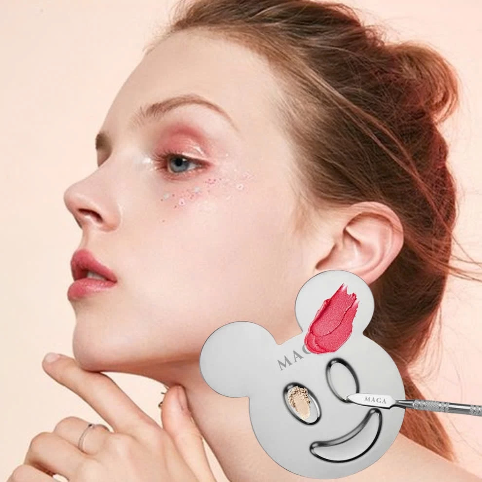 Bảng Trộn Son Kem Nền Có Tay Cầm Chính Hãng MAGA Makeup Mixing Palette MA014
