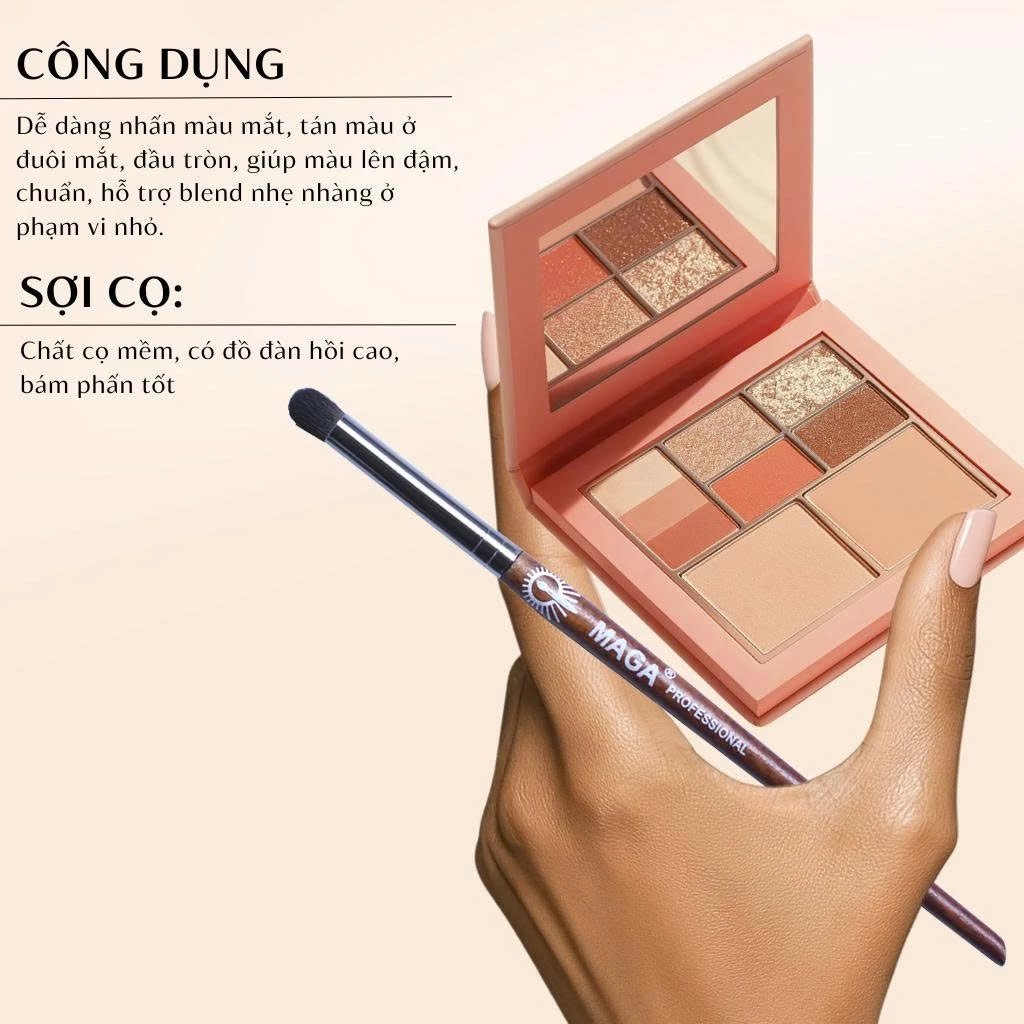 Cọ Tán Màu Mắt Và Cọ Nhấn Đuôi Mắt MAGA Precise Blender Brush MA14
