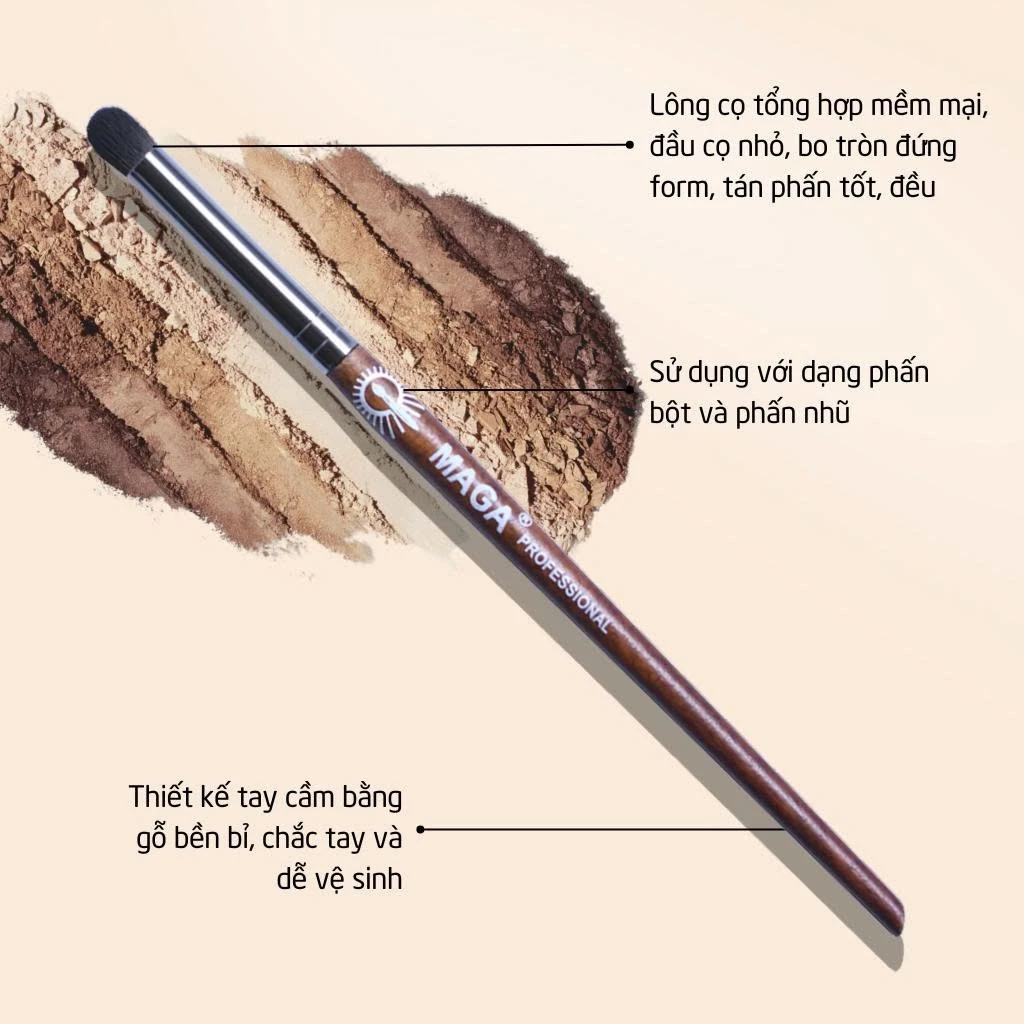 Cọ Tán Màu Mắt Và Cọ Nhấn Đuôi Mắt MAGA Precise Blender Brush MA14
