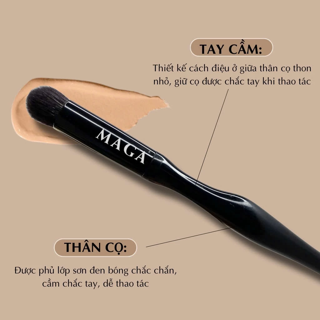 Cọ Môi Cọ Che Khuyết Điểm MAGA All Over Lip Brush Cọ Son Môi Đầu Tròn Chuyên Nghiệp MA27