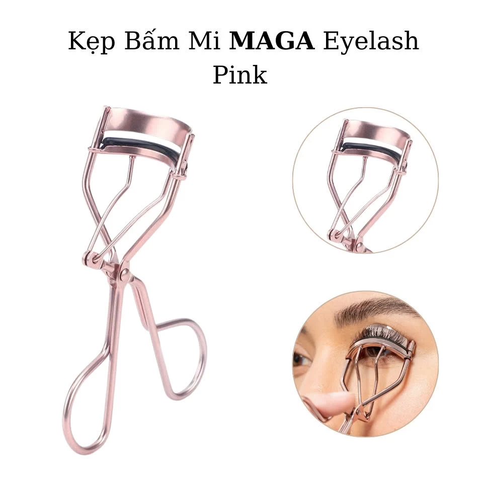 Kẹp bấm mi thần thánh MAGA Eyelash Curler có miếng đệm silicon làm bằng thép ko gỉ chất lượng cao BM005
