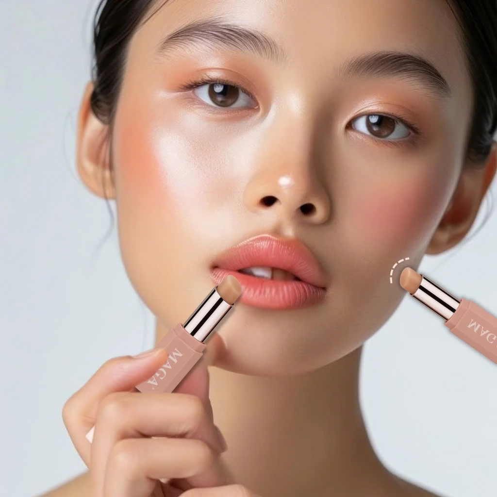 Cọ Tán Son Môi Che Khuyết Điểm Có Nắp MAGA Silicone Cọ Tán Son Chất Liệu Mềm Mại MA39