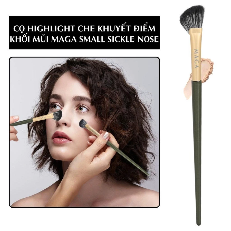 Cọ Makeup Highlight Dạng Quạt Đánh Khối Mũi Che Khuyết Điểm Mũi MAGA Fan Shaped Nose Contour MA41