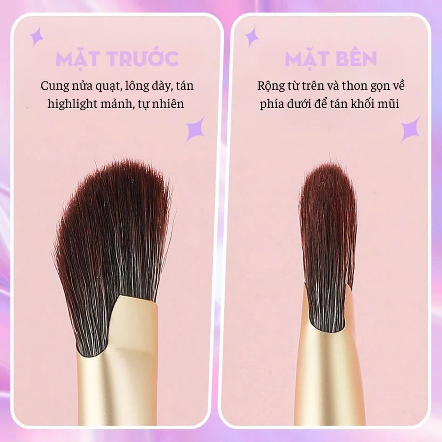 Cọ Makeup Highlight Dạng Quạt Đánh Khối Mũi Che Khuyết Điểm Mũi MAGA Fan Shaped Nose Contour MA41