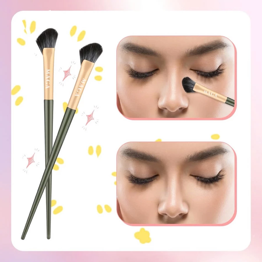 Cọ Makeup Highlight Dạng Quạt Đánh Khối Mũi Che Khuyết Điểm Mũi MAGA Fan Shaped Nose Contour MA41