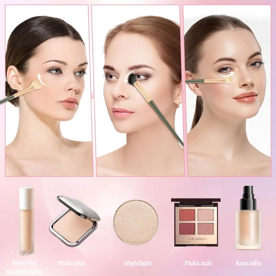 Cọ Makeup Highlight Dạng Quạt Đánh Khối Mũi Che Khuyết Điểm Mũi MAGA Fan Shaped Nose Contour MA41