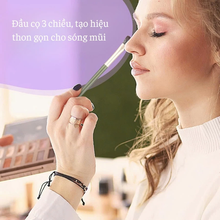 Cọ Makeup Highlight Dạng Quạt Đánh Khối Mũi Che Khuyết Điểm Mũi MAGA Fan Shaped Nose Contour MA41