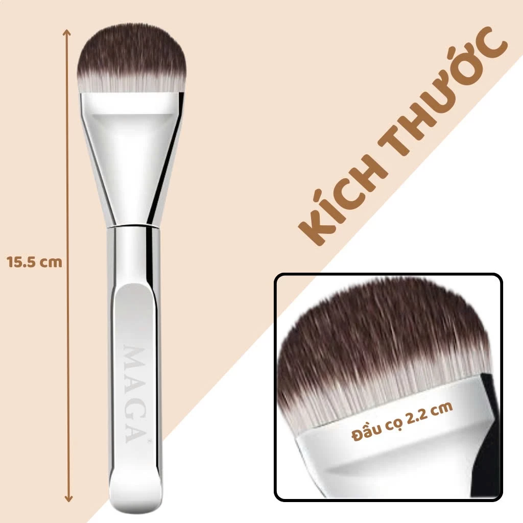 Cọ tán nền kem chống nắng mỏng chuyên nghi MAGA dàn nền siêu mỏng và đều cho vẻ ngoài hoàn hảo MA46ệp