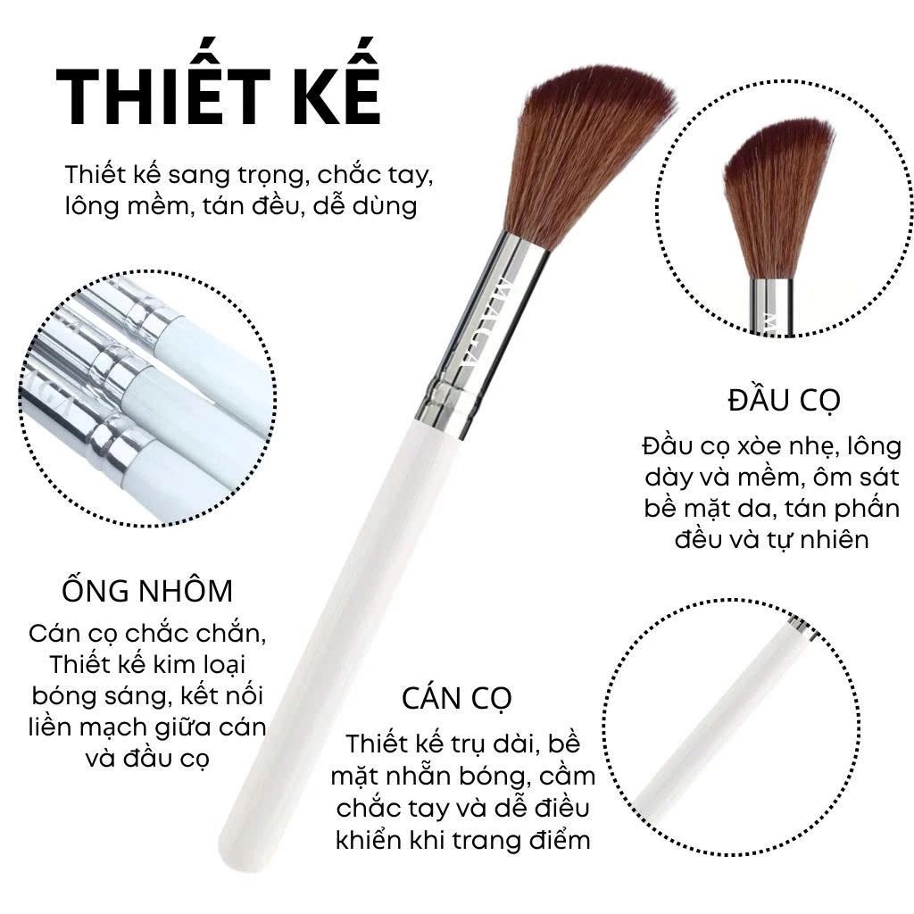 Cọ Má Hồng Xéo MAGA Angled Stippling Brush MA114