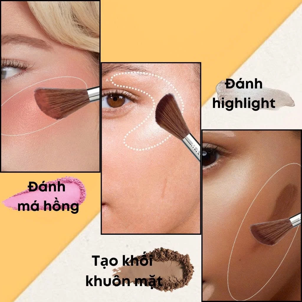 Cọ Má Hồng Xéo MAGA Angled Stippling Brush MA114