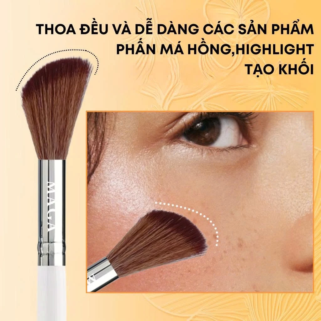 Cọ Má Hồng Xéo MAGA Angled Stippling Brush MA114