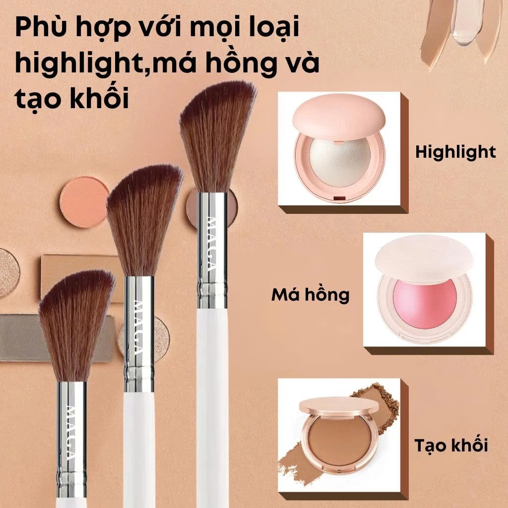 Cọ Má Hồng Xéo MAGA Angled Stippling Brush MA114