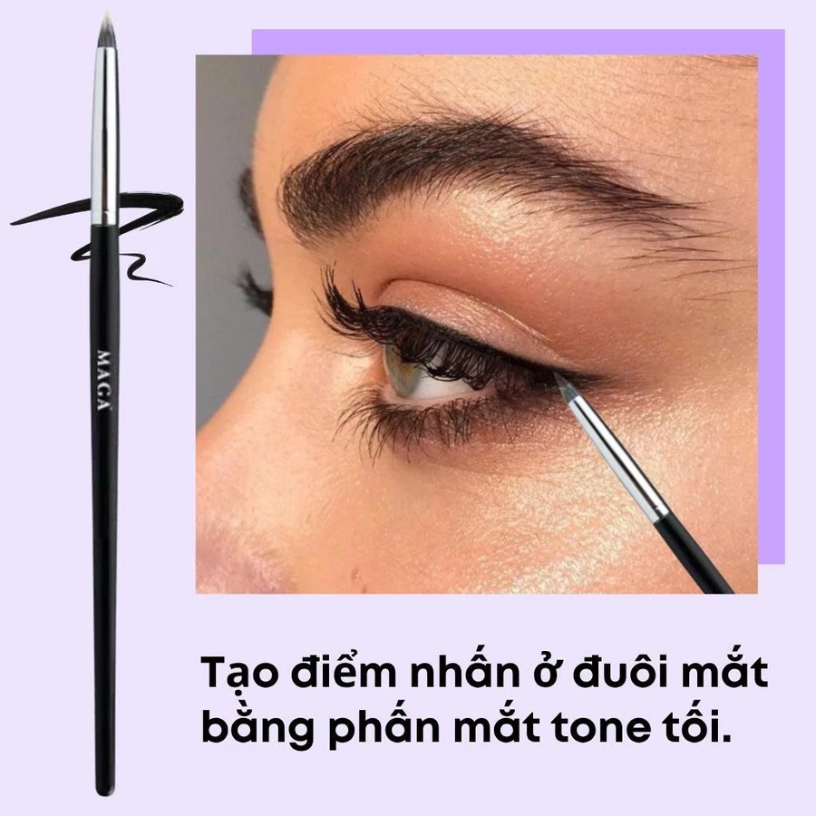 Cọ Nhấn Đuôi Mắt Vẽ Bọng Mắt Liner MAGA Mini Precision Eye MA118