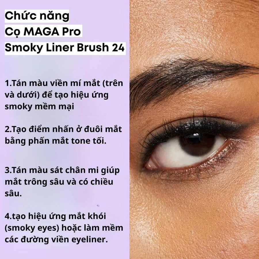 Cọ Nhấn Đuôi Mắt Vẽ Bọng Mắt Liner MAGA Mini Precision Eye MA118