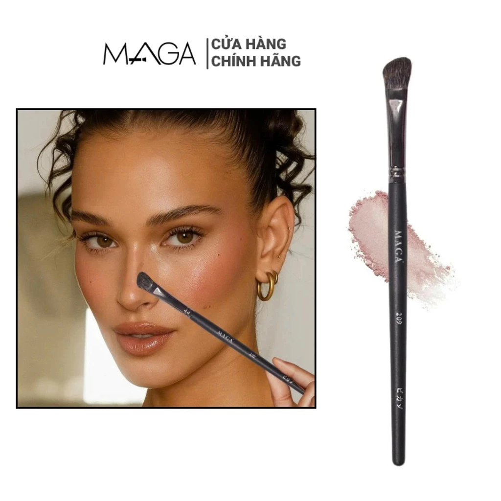 Cọ đánh sóng mũi dạng phấn và kem MAGA Nose Brush MA209