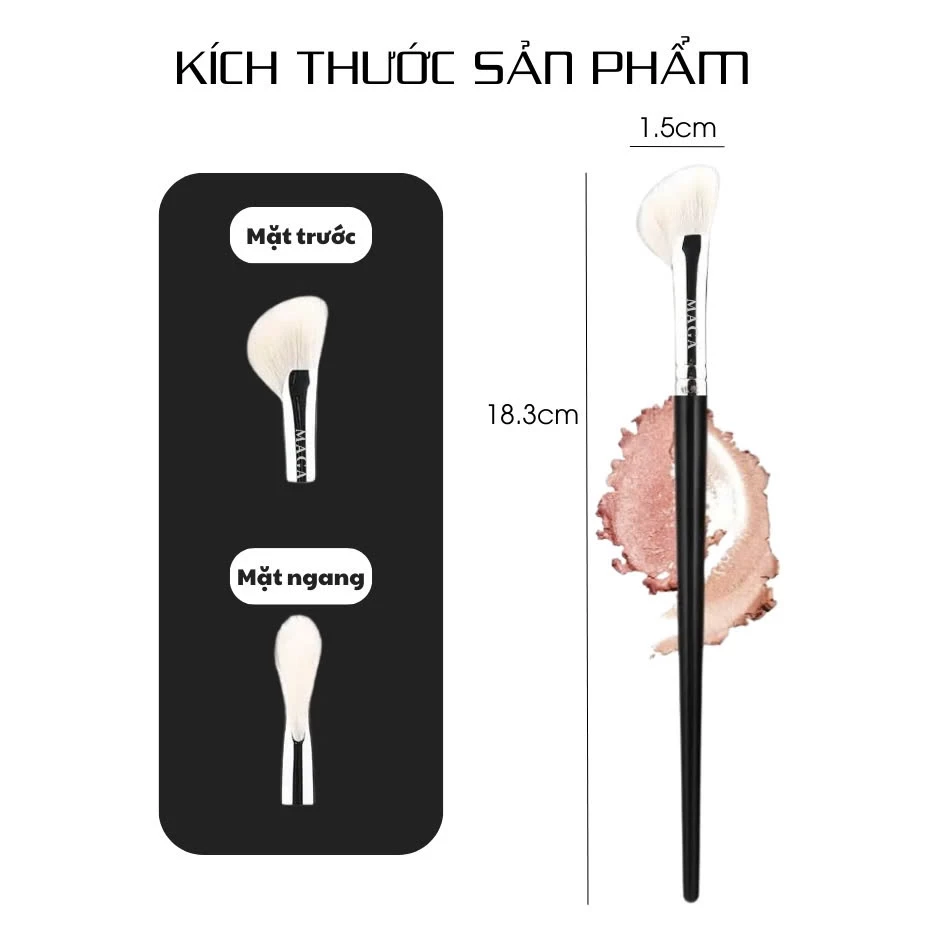 Cọ Đánh Khối Mũi Dạng Quạt Cọ Highlight Che Khuyết Điểm Mũi MAGA Fan Shaped Nose Contour MA42