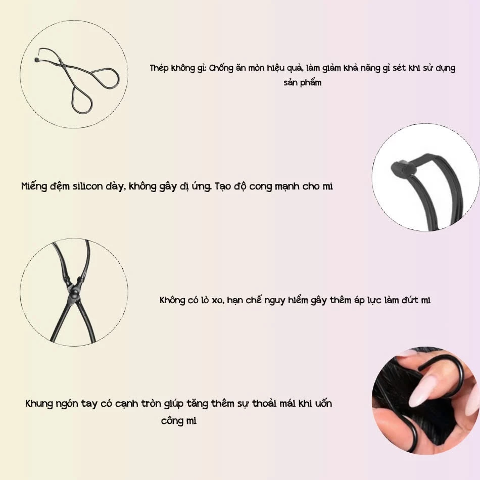 Kẹp bấm góc mi kẹp góc mi dễ dàng MAGA Lash Curler Pro Edge Xtra BM004