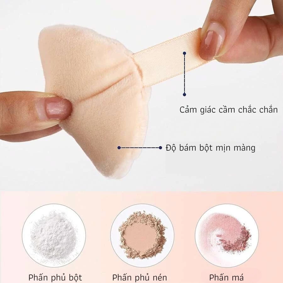 Bông phấn khô MAGA Professional Powder Puff MA002 có đệm khí cực kỳ mềm mại đánh phấn nền/phấn phủ