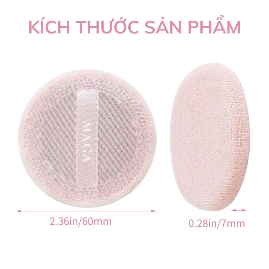 Mút trang điểm phấn khô MAGA Makeup Masters Powder Puffs MA068 chính hãng chất liệu mềm mại