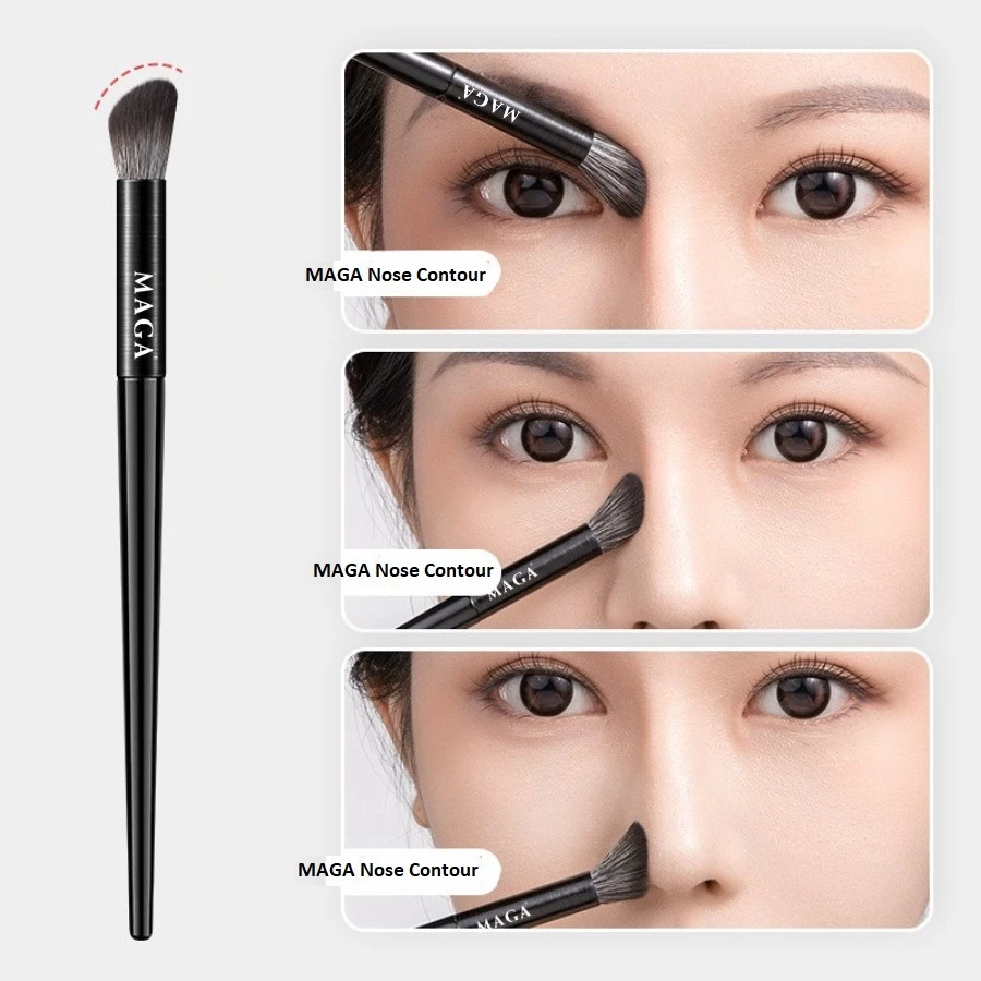 Cọ đánh khối mũi vạt xéo góc cạnh chuyên nghiệp MAGA Genuine Angled Nose Shadow,cọ tạo khối làm đẹp tiện lợi MA101