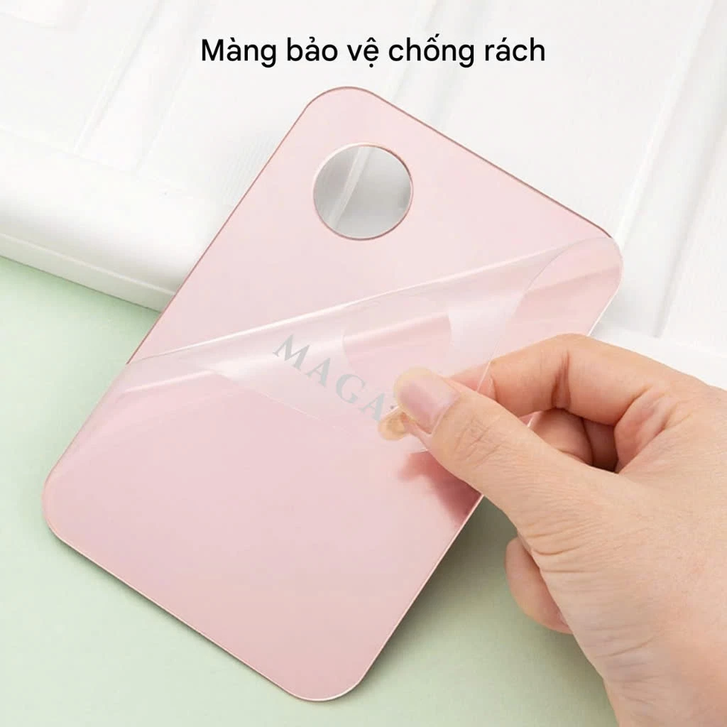 Bảng Trộn Kem Nền Kèm Thanh Lấy Mỹ Phẩm MAGA Acrylic Makeup Mixing Palette Rose M010