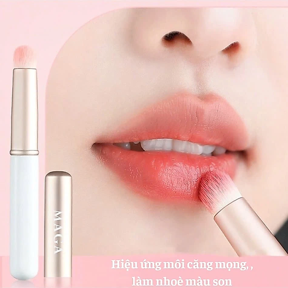 Cọ Tô Son Môi Và Che Khuyết Điểm Có Nắp Đậy MAGA White Peach MA112