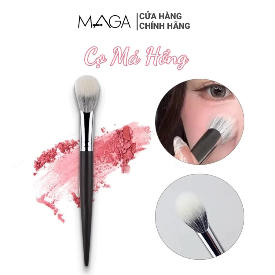 Cọ má hồng kem lông thưa hai lớp MAGA Blush Brush MA703 với thiết kế đặc biệt giúp đánh má tự nhiên ửng hồng không bếch