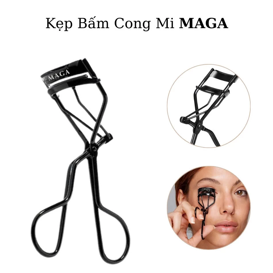 Kẹp bấm mi cao cấp MAGA Classic Eyelash Curler bấm cong mi và giữ nếp BM003