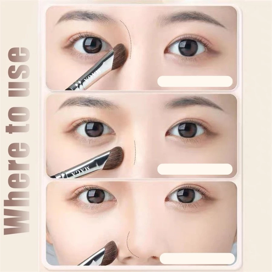 Cọ đánh khối mũi vạt xéo góc cạnh chuyên nghiệp MAGA Slanted Nose Shadow chính hãng lông mềm MA102