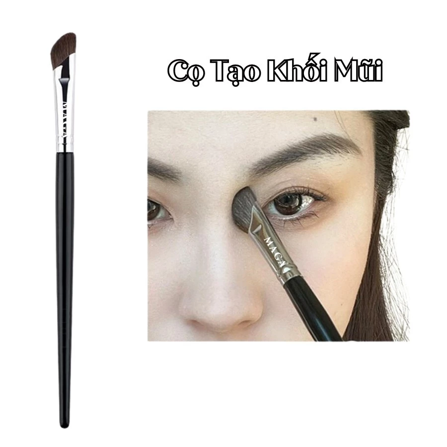 Cọ đánh khối mũi vạt xéo góc cạnh chuyên nghiệp MAGA Slanted Nose Shadow chính hãng lông mềm MA102