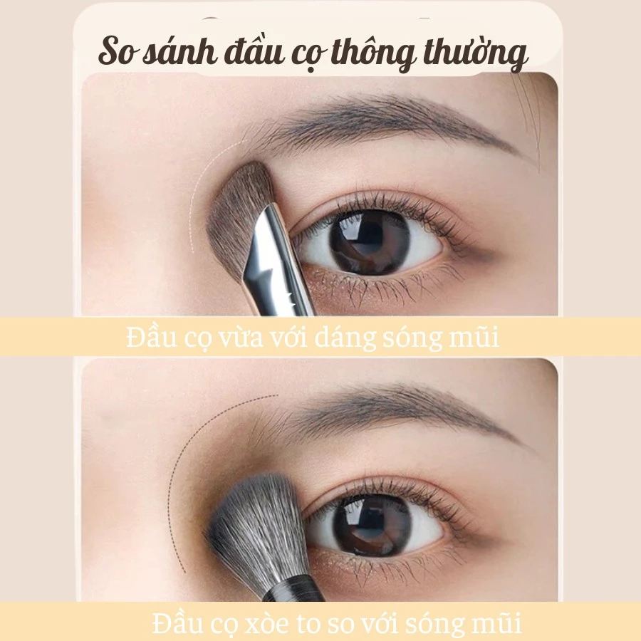 Cọ đánh khối mũi vạt xéo góc cạnh chuyên nghiệp MAGA Slanted Nose Shadow chính hãng lông mềm MA102