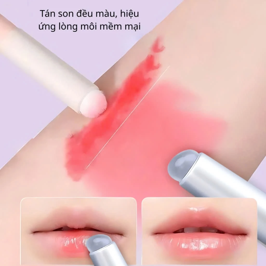 Cọ tán son đầu tròn silicon có nắp siêu xinh MAGA Silicone lip brush tán son siêu mịn MA35