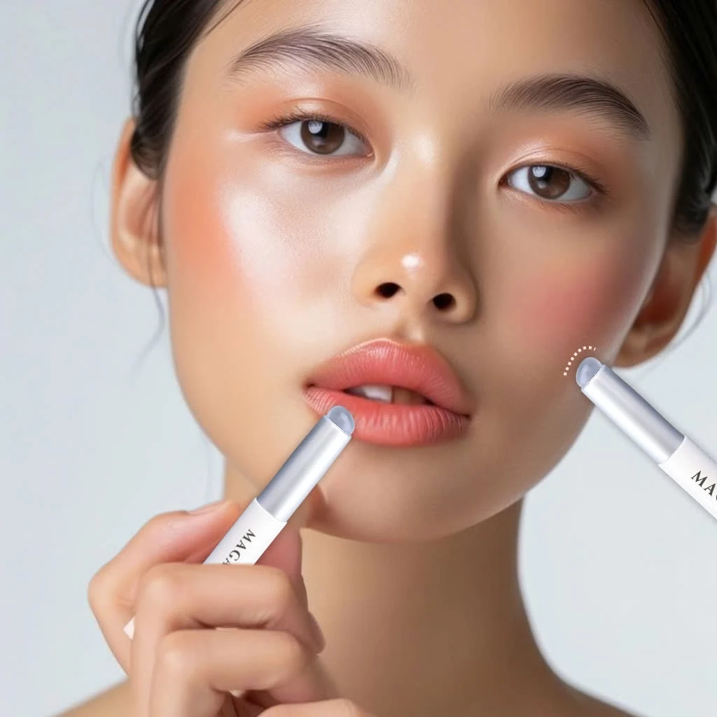 Cọ tán son đầu tròn silicon có nắp siêu xinh MAGA Silicone lip brush tán son siêu mịn MA35