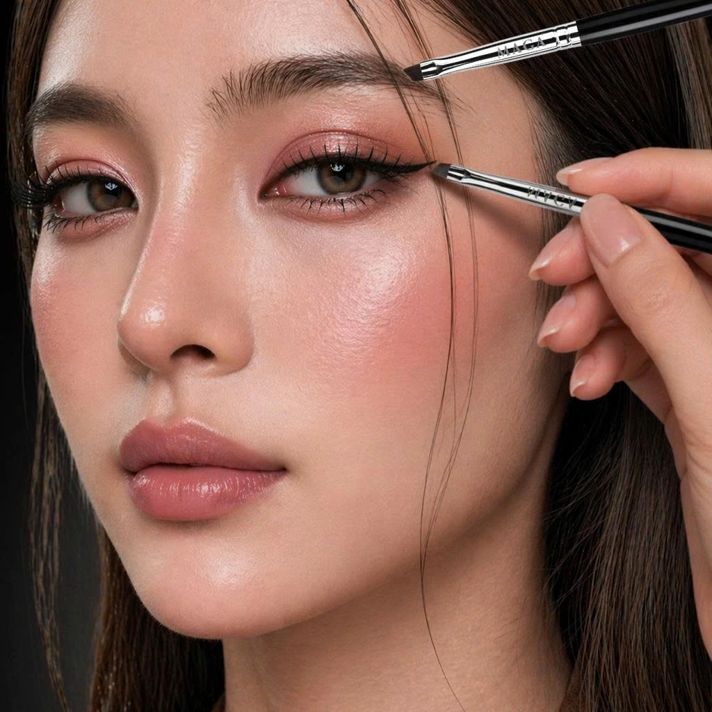 Cọ mảnh lông dài tém mày, kẻ mắt, mở tròng, vẽ bọng MAGA Angled Eyeliner Brush MAT06 chuyên nghiệp