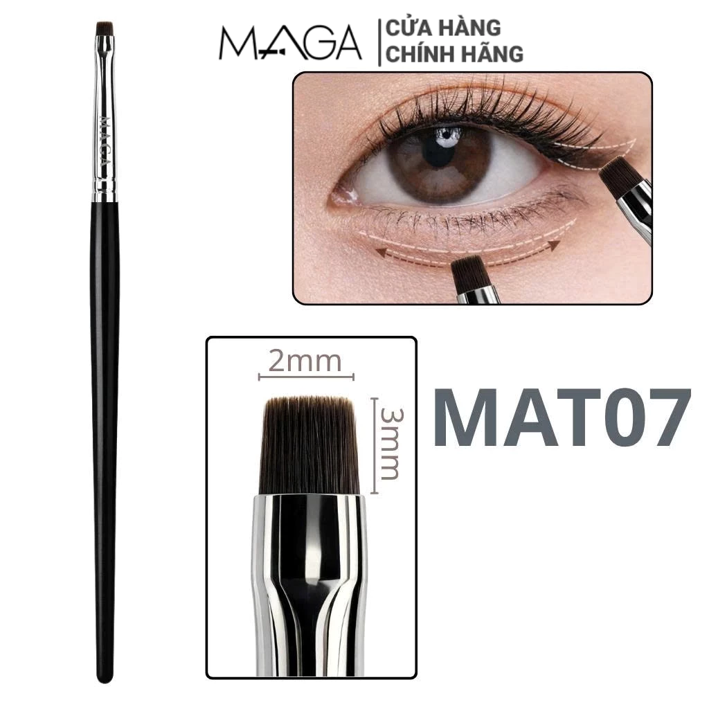 Cọ Trang Điểm Vẽ Bọng Mắt Kẻ Mày,Kẻ Mắt MAGA Angled Eyeliner Brush MAT07