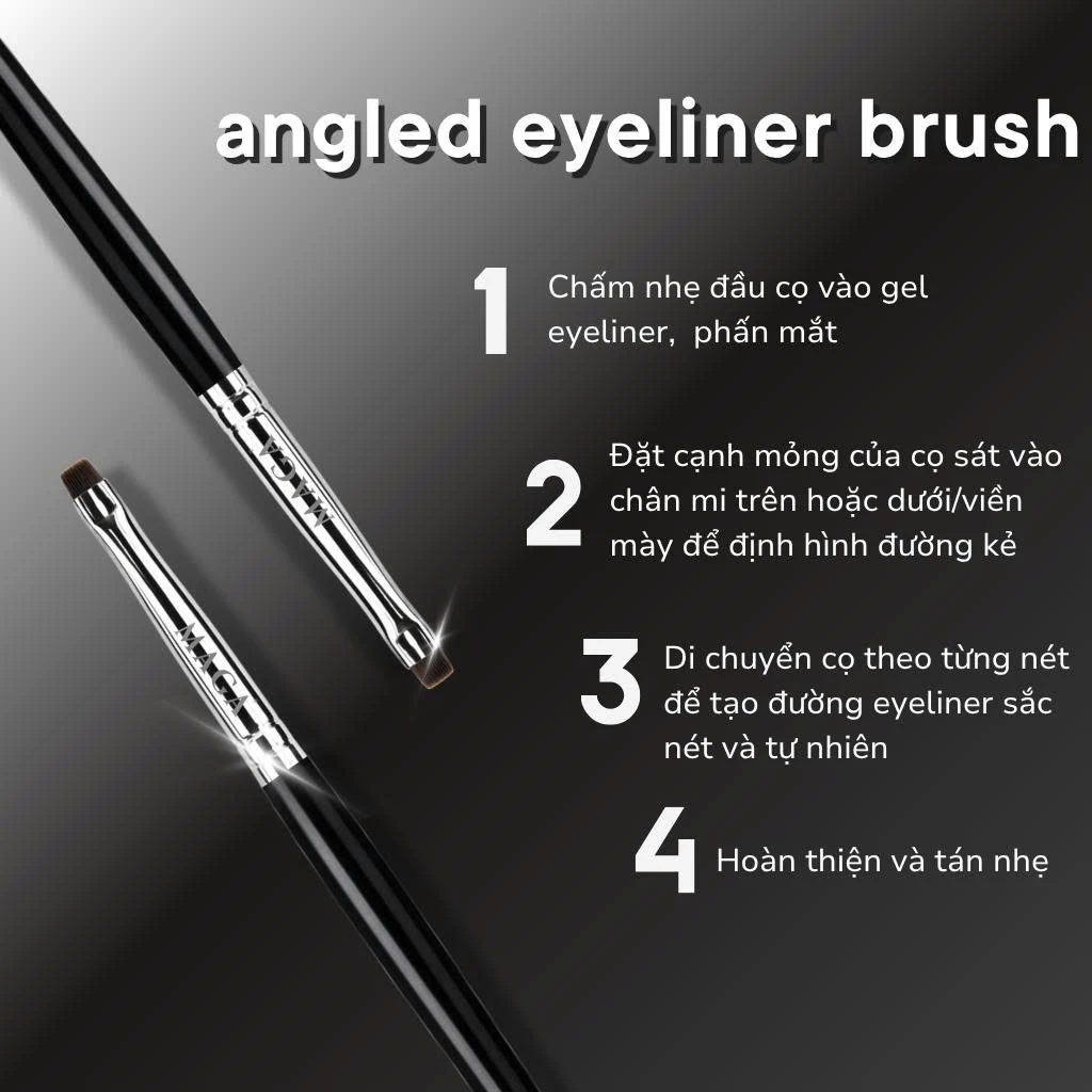 Cọ Trang Điểm Vẽ Bọng Mắt Kẻ Mày,Kẻ Mắt MAGA Angled Eyeliner Brush MAT07