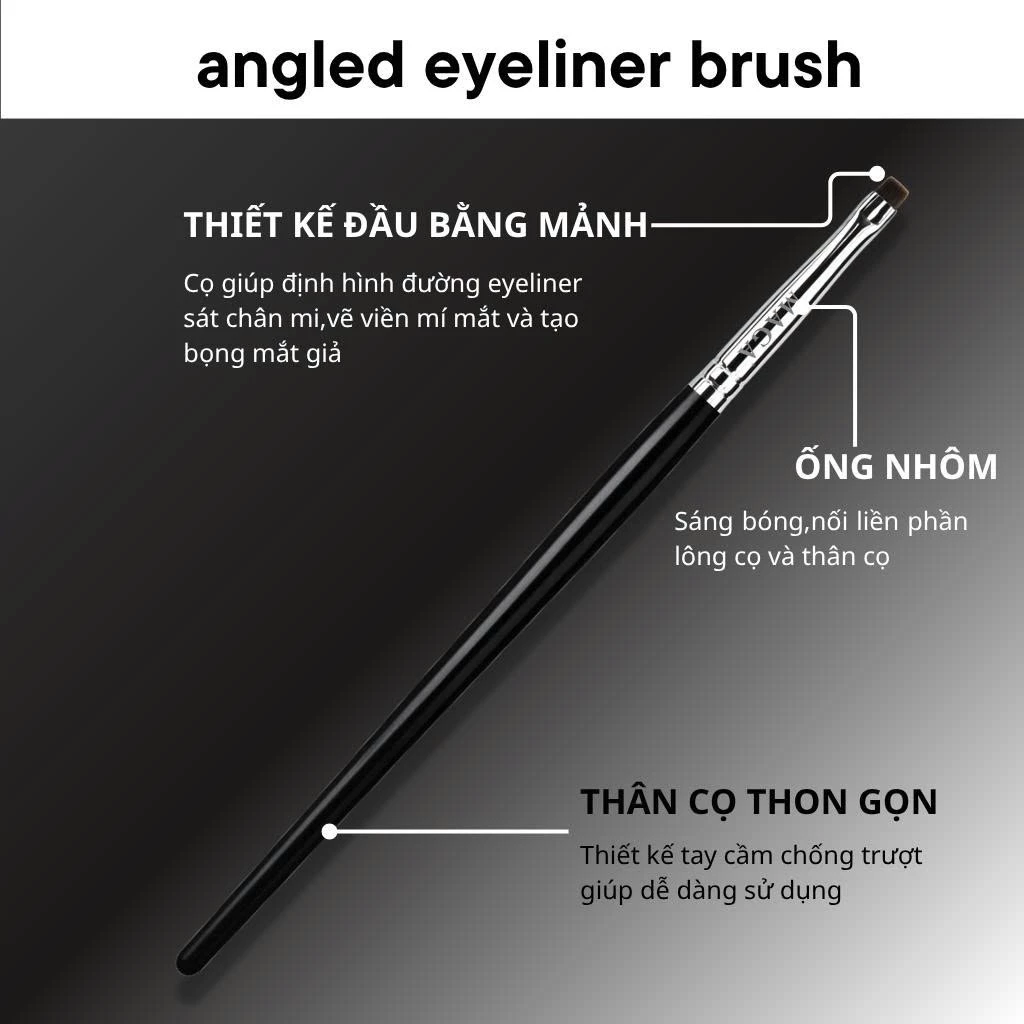 Cọ Trang Điểm Vẽ Bọng Mắt Kẻ Mày,Kẻ Mắt MAGA Angled Eyeliner Brush MAT07